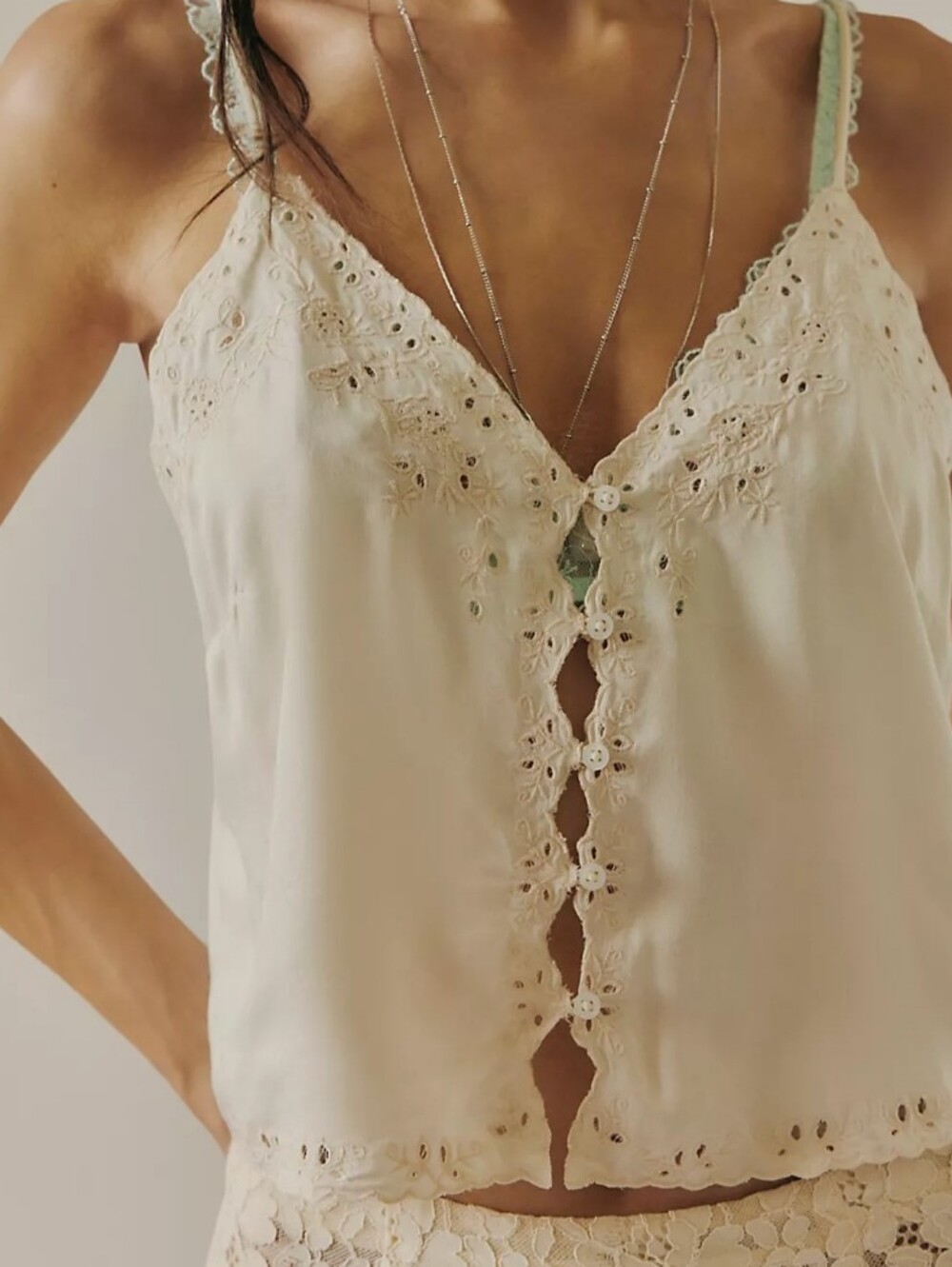 Free People NWOT Pieces Of You Cami sz LRG In Blossom Pink - Picture 5 of 14